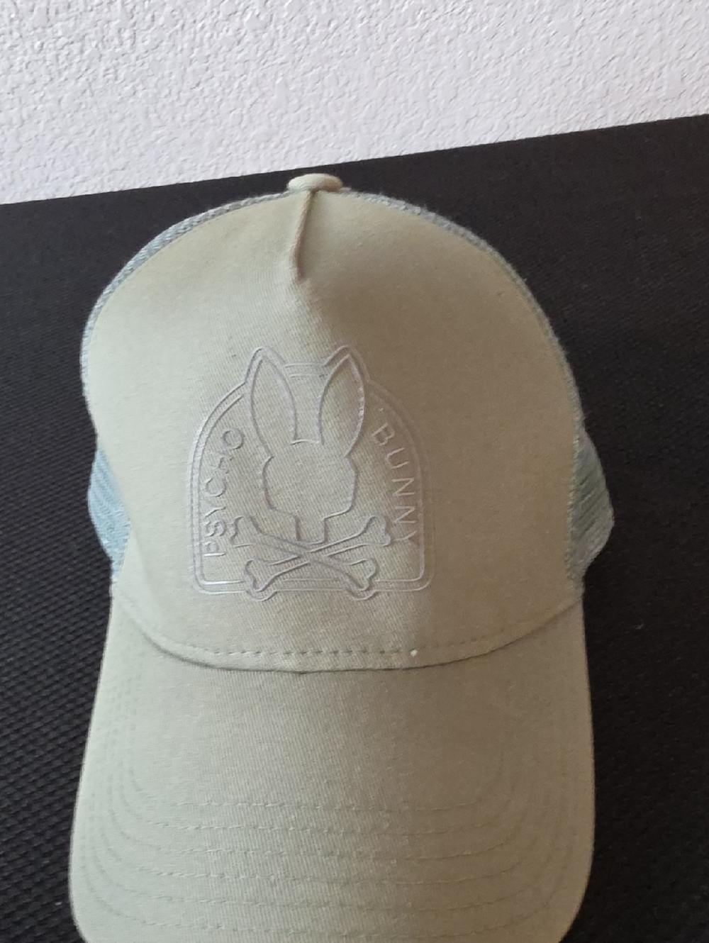 Psycho Bunny Light Olive Embroidered Logo Trucker Cap